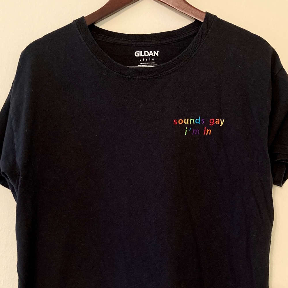 Sounds Gay I'm In LGBTQ Pride Rainbow Embroidered